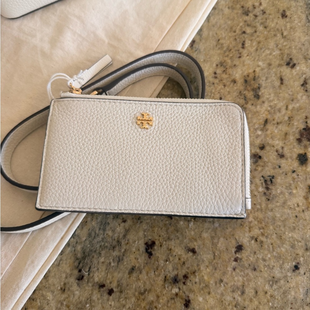 New tory burch set Blake tote small & zip cardholder in new ivory color - Picture 8 of 10